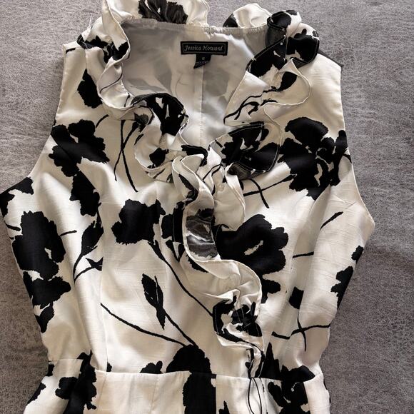 Vintage Jessica Howard Floral Ruffled Midi Dress - Picture 2 of 8